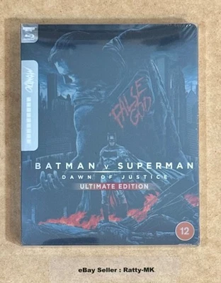 BATMAN v SUPERMAN DAWN OF JUSTICE - (UK) MONDO 4K + BLU RAY STEELBOOK - NEW - Image 1 of 4