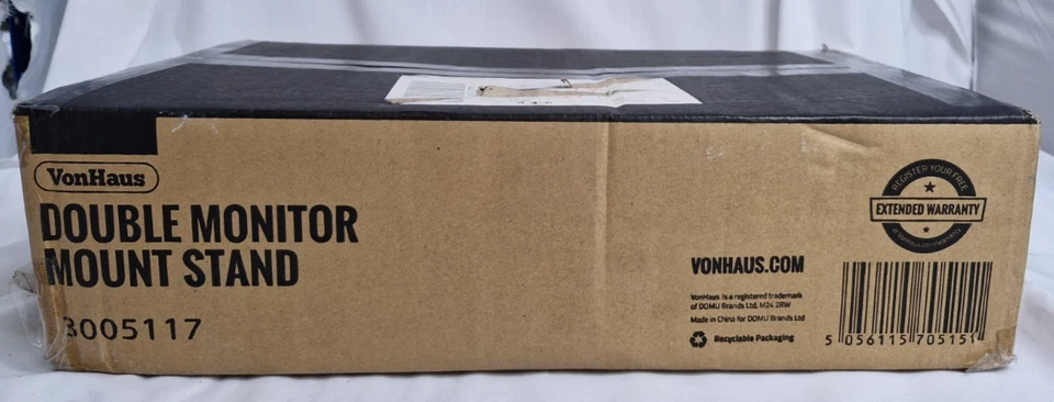 VonHaus Double Monitor Stand Clamp for 13-32" Screens - Image 1 of 1