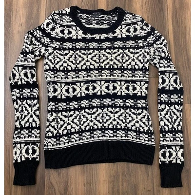 Mujeres Theory Tommie Fino Ultra Tejido Lana Cuello Redondo Jersey Geométrico Suéter S Foto 1 de 4