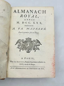 Almanach royal, Année M.DCC.LXX. Présenté à Sa Majesté / 1770 - Foto 1 di 16