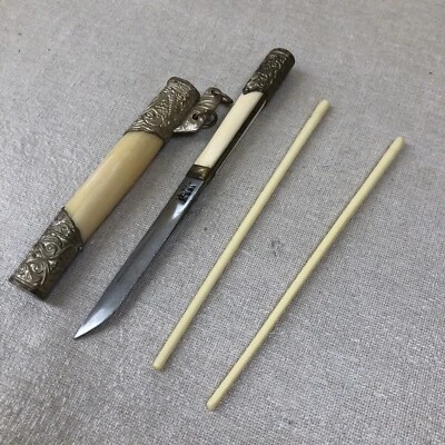 Antique  Traveling Trousse Chopstick Knife Set - Изображение 1 из 4