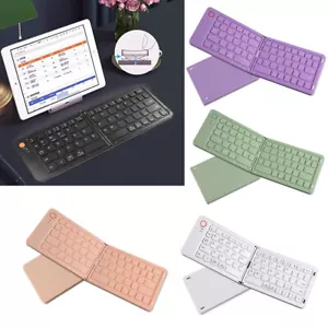 Portable Mini Foldable Bluetooth Wireless Keyboard for Phone Tablet iPad NEW - Picture 1 of 16