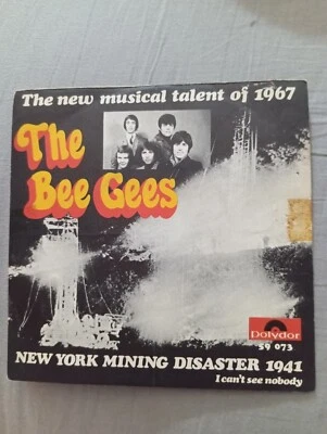 Bee Gees New York mining disaster 1941 7"+PS Italy Rare Mint disc - Image 1 of 3