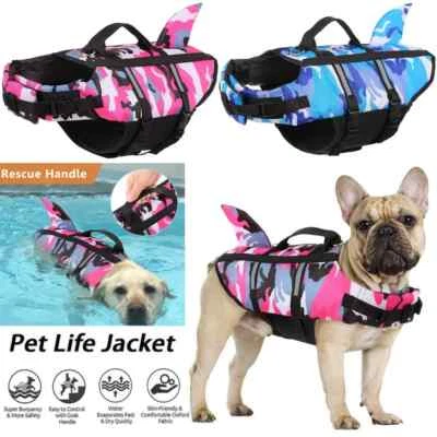 Pet Dog Life Jacket Vest Clothes Vest Collar Harness Summer Swimwear Clothes New - Image 1 of 4