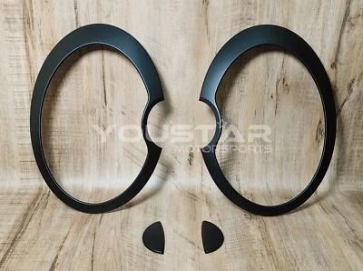 UK STOCK 2X Finiture Leggere Testa Nero Opaco per MINI Cooper S JCW R50 R52 R53 GEN1 - Immagine 1 di 4