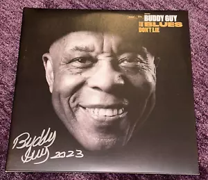 BUDDY GUY Signed THE BLUES DON'T LIE LP ALBUM COVER Beckett Auth (BAS) - Picture 1 of 5
