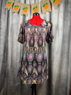 Vestido Pinky Talla Pequeña Manga Volantes Cintura Elasicada, Patrón, Verano Foto 1 de 4