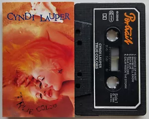 CYNDI LAUPER - TRUE COLORS (PORTRAIT 4026948) 1986 UK CASSETTE TAPE EX COND - Picture 1 of 3