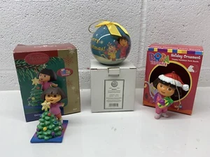 Dora the Explorer Christmas Ornament Lot Hallmark Carlton Cards Avon - Picture 1 of 9