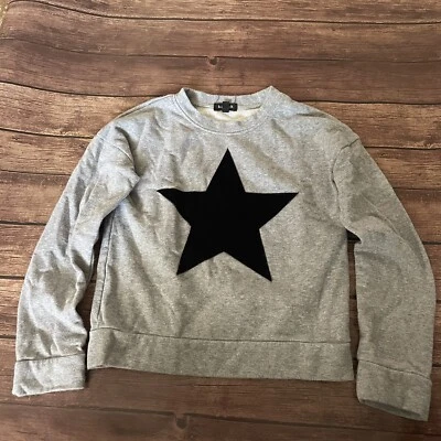 Sudadera Pullover Niña Kidpik Terciopelo Estrella Mediana 10 Gris Negro Foto 1 de 4