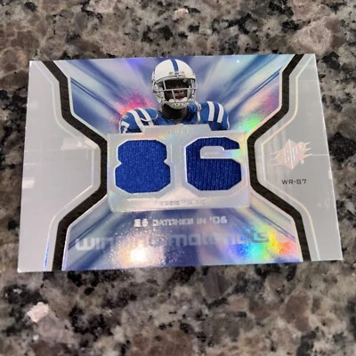 2007 SPx - Winning Materials Stats Dual #WMS-RW2 Reggie Wayne (MEM) - Image 1 of 2