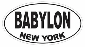 Babylon New York Oval Bumper Sticker or Helmet Sticker D3083 Euro Oval - Picture 1 of 1