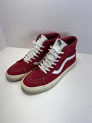 Vans SK8-HI Canvas Suede Formula One Red Shoes Men’s Sz 12 Classic Vans - Image 1 of 4