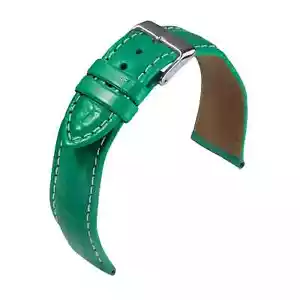 Uhrenarmband Krokodil Alligatorleder Smaragdgrün von Barington/Eulit - Picture 1 of 1