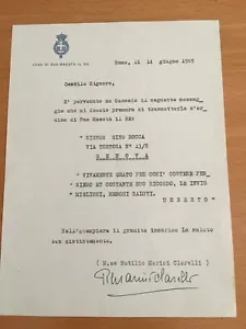 Lettera inviata da Umberto II di Savoia - Bild 1 von 1