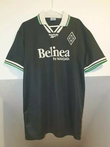 1996 1997 BORUSSIA MÖNCHENGLADBACH AWAY Football Shirt Trikot Jersey Black (XL) - Picture 1 of 7