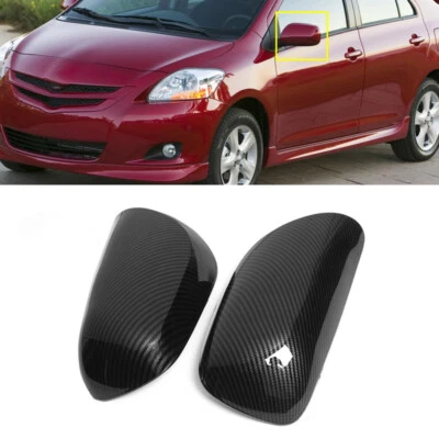 Пара накладок на боковое зеркало отделка картонное волокно для Toyota 2007-2011 Yaris 04-09 Prius - Изображение 1 из 4