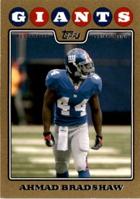2008 Topps #110 Ahmad Bradshaw /2008 Gold - Image 1 of 2