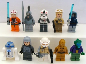 Lego Star Wars Mixed Minifigure Lot Of 10 With Accessories - Picture 1 of 10