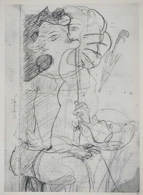 Georges Braque: La Woman the Umbrella, Gravure Original - image 1 of 4