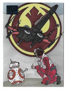 2018 Topps Star Wars Galaxy BLUE Foil Parallel #48