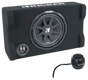 KICKER 48CDF104 Comp10 10" 300w Subwoofer+Sub Box Enclosure+Bluetooth Speaker - Picture 1 of 12