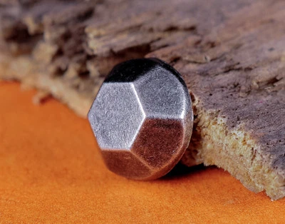 50pc10MM Antique Silver Hexagon Flat Fast Rivet Leathercraft Studs Decorative - Image 1 of 4