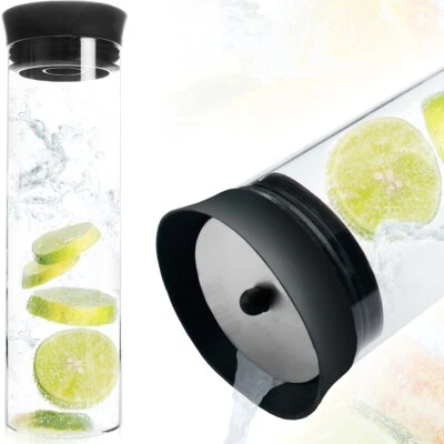 Wasserkaraffe 1L Borosilikatglas Deckel Sieb Glas Karaffe Krug Flasche Dekanter - Bild 1 von 4