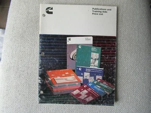 1986 Cummins engine publications and training aids price list manual - Picture 1 of 9
