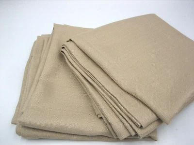 Mainstays Beige Solid Textured Curtains Two Panels 40 x84 Traditional Rod Pocket - Image 1 of 4