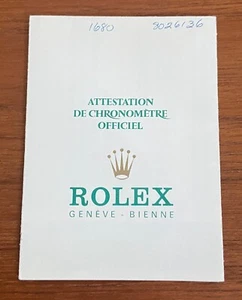 Rolex Warranty Certificate, 1680 1984 - Picture 1 of 2