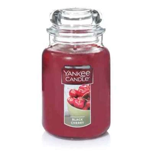 Original Large Black Cherry Large Jar Candle 22oz - Yankee Candle: Paraffin Wax - Picture 1 of 3