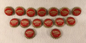 VINTAGE PREMIUM BIER UNBENUTZT BIERFLASCHENDECKEL KORKEN & FOLIE AUSGEKLEIDET 15 STÜCK - Bild 1 von 9