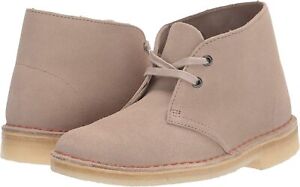 Women's Shoes Clarks DESERT BOOT Lace Up Ankle Booties 55525 SAND SUEDE
