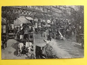 cpa FRANKREICH PARIS Boulevard MONTMARTRE 1911 schöne Animationen OMNIBUS Nilpferd - Bild 1 von 2