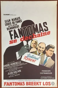 Plakat Belgischer Fantomas Se Entfesselt Jean Marais Louis De Funès Mylène - Bild 1 von 1