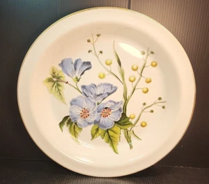 Spode Stafford Flowers Gold Lida & Acacia Tart Quiche Oven Dish England 10.5" d - Picture 1 of 8
