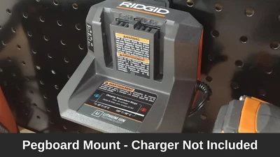 Tool Storage - Pegboard Mount For Ridgid R86093 AC86093 18v Battery Charger