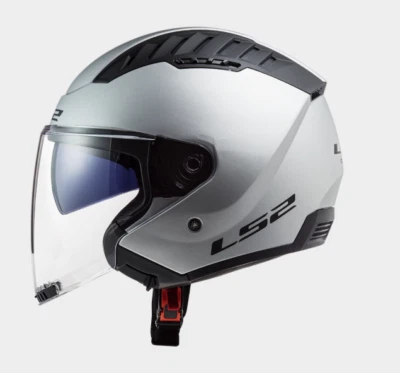 CASCO LS2 COPTER II OF600 MATT SILVER OPACO OMOLOGATO MOTO SCOOTER - Immagine 1 di 4