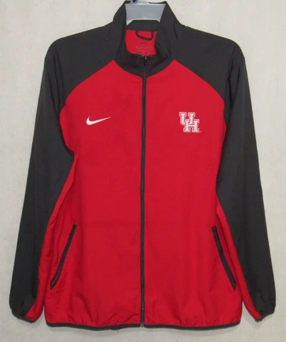 University of Houston Cougars Nike Jacket Men XL Dri Fit Full Zip Red Pocket AAC Cover