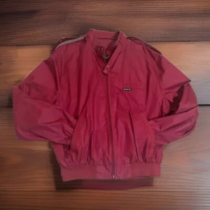 Vintage 80s Members Only Mens Classic Jacket Size M Retro Maroon Burgundy NICE - Picture 1 of 12