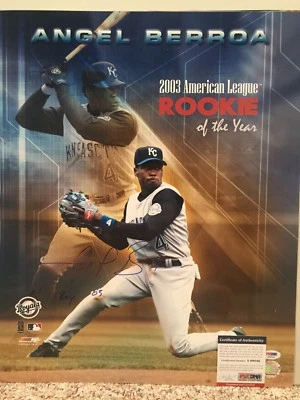 ANGEL BERROA 03 ROY Signed Autograph 16x20 Photo Picture Kansas City Royals PSA - Image 1 of 3