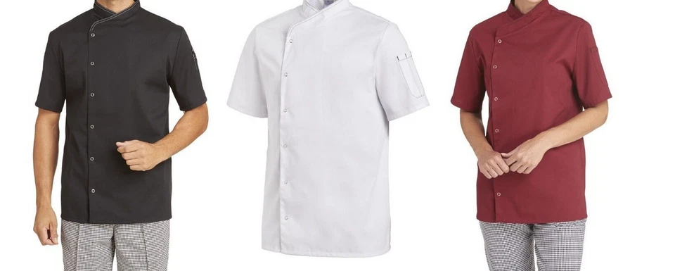 Leiber Unisex Kochjacke mit 1/2 Ärmel 12/2542/21 Bordeaux