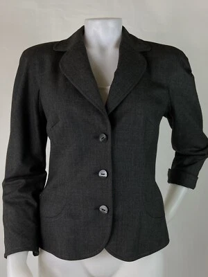 Chaqueta Blazer Escada Talla 36 Pequeña Gris Mezcla Lana Foto 1 de 4