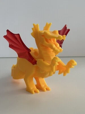 Lego Classic Yellow Dragon Figure w Red Wings, 6056 6076 6082 6087 (CUSTOM) - Image 1 of 4