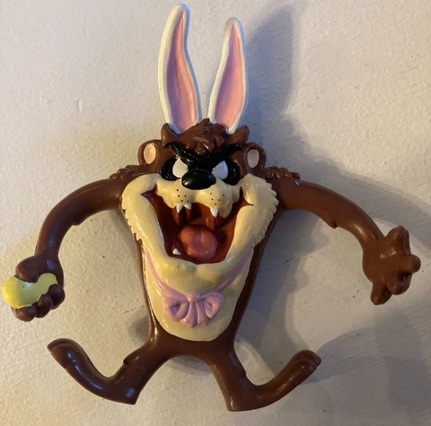 Looney Tunes Easter Tasmanian Devil Taz Bendable Loose 6" Figure Applause 1988 Cover