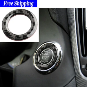 Engine Start Stop Button Trim Carbon Fiber Ring For Infiniti Q50 Q60 2014-2019 - Picture 1 of 12