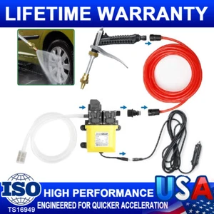 12V 120W Double Pump Car Washer Cleaner Yard Electric Wash Gun Kit High Pressure - Picture 1 of 12