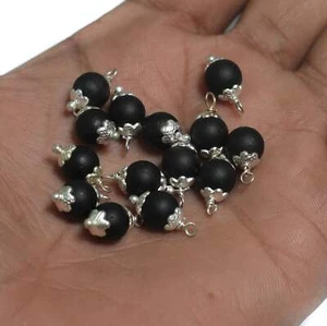 100 piezas cuentas de vidrio loreal negro mate de 8 mm - Imagen 1 de 8