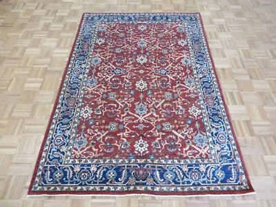 4'11 x 7'2 Hand Knotted Red Peshawar Oriental Rug G14322 - Image 1 of 4